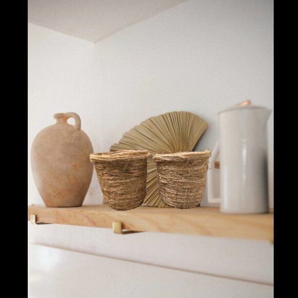 🎁Free🎁 Lot 2 BOHO Sisal Planter/ Makeup Holder Upcycled Environmental Friendly - Picture 7 of 15